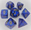 Scarab Royal Blue / Gold 7 Dice Set - CHX27427